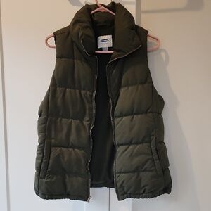 Old Navy Olive Green Puffer Vest